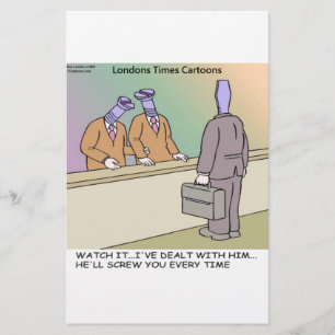 Screwy Salesman by Rick London Funny Stationery