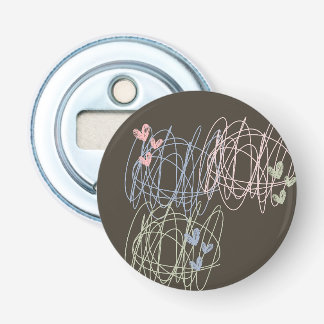 Scribble and hearts- Work in Progress Bottle Opener