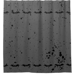 Scribble Bat Shower Curtain