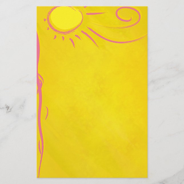 scribble cartoon sun stationery (Front)