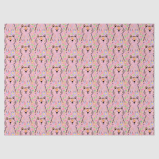 Scribble Cat Tissue Paper Pink