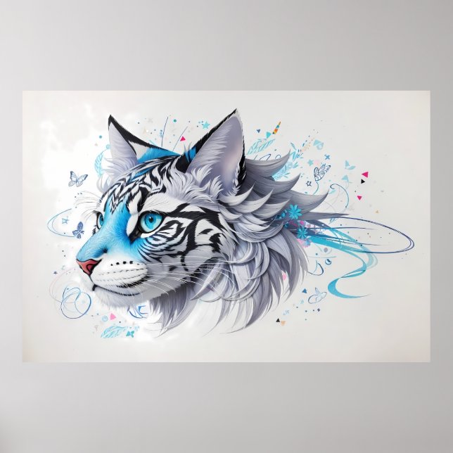 scribble design of a tiger poster (Front)