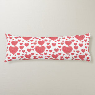 Scribble Hearts Body Cushion