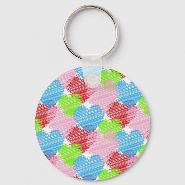 scribble-hearts key ring (Front)