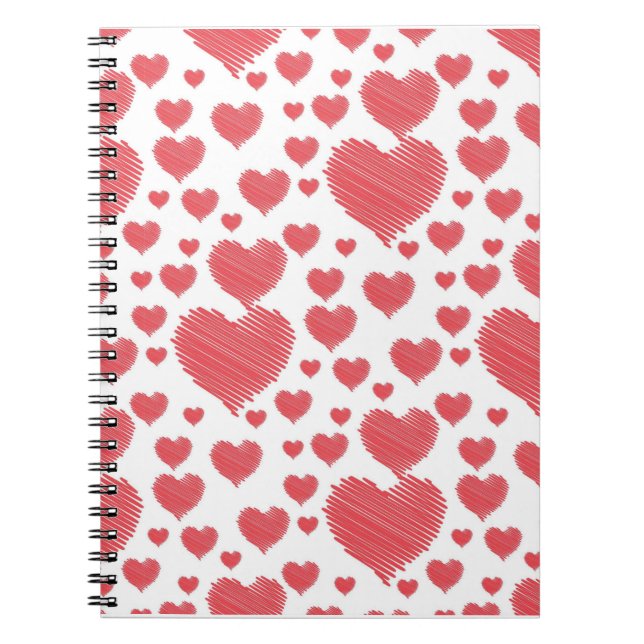 Scribble Hearts Notebook (Front)
