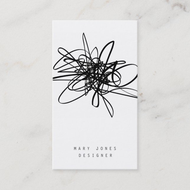 Scribble minimal and moder business card (Front)