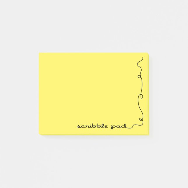 Scribble Pad Yellow Post-it Notes (Front)