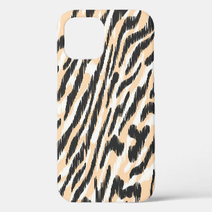 Scribble Zebra Leopard: Vintage Fur iPhone 12 Case