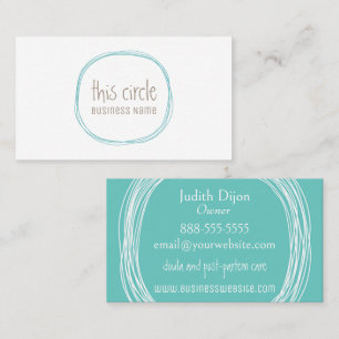 Scribbled Circle Business Card