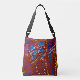 Scribbled Flowers Graffiti Crossbody Bag