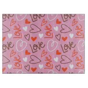 Scribbled Love Cutting Board