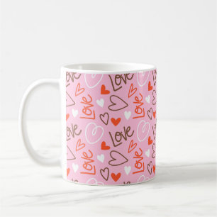 Scribbled Love Hearts Classic Mug