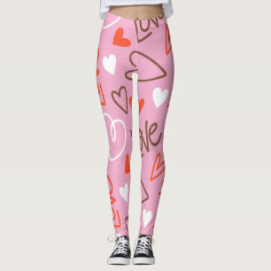Scribbled Love Hearts Leggings