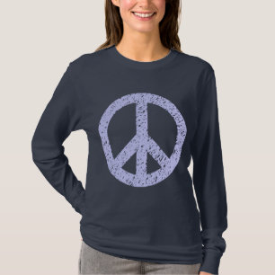 Scribbled Peace Symbol - Powder Blue T-Shirt
