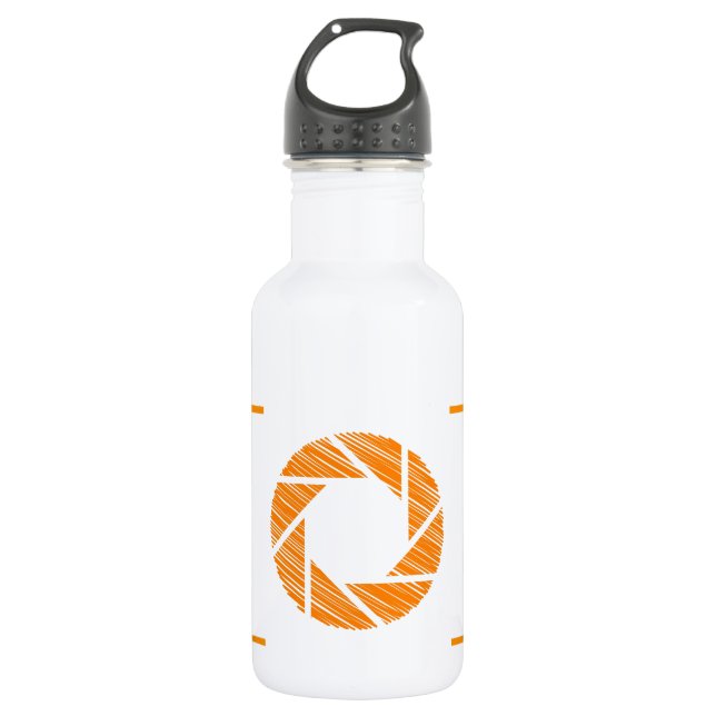 Scribbled photography aperture 532 ml water bottle (Front)