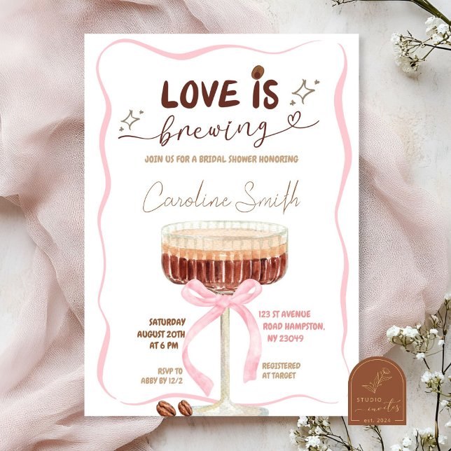 ScribbleEspresso Martini Coquette Love is Brewing  Invitation (Creator Uploaded)