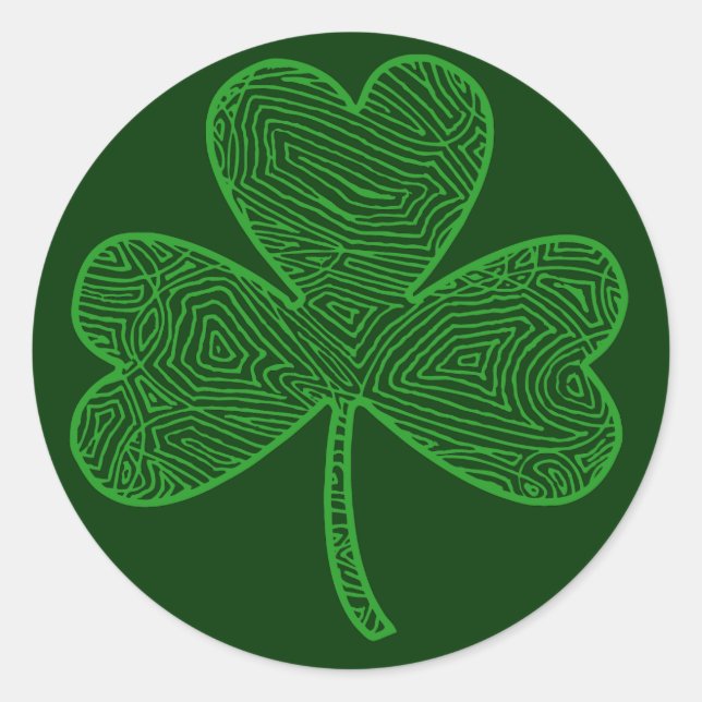 Scribbleprint Clover Classic Round Sticker (Front)