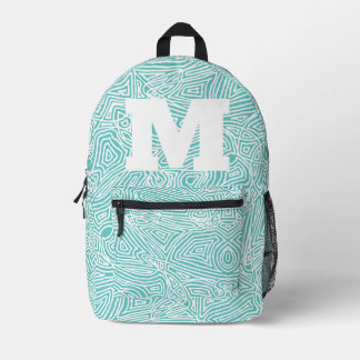Scribbleprint Initial Backpack