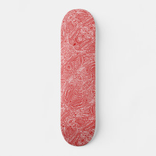 Scribbleprint Red Skateboard