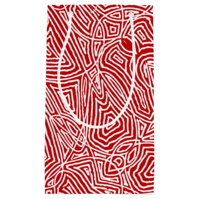 Scribbleprint Red Small Gift Bag (Front)