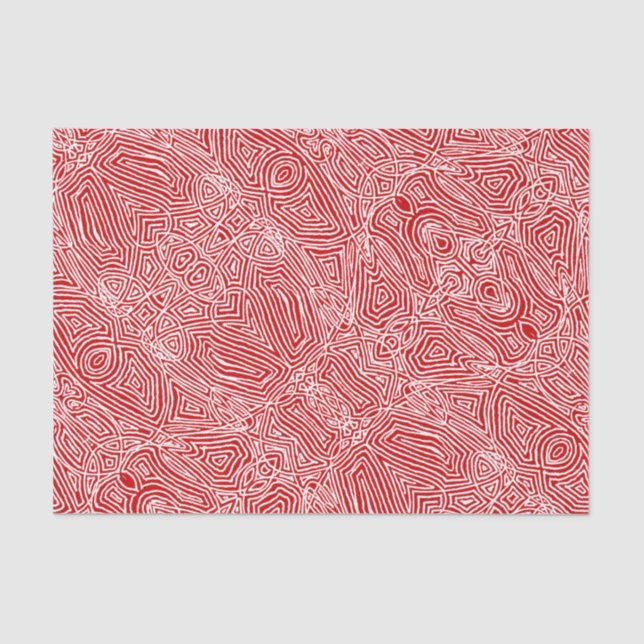Scribbleprint Red Tissue Paper (Front)