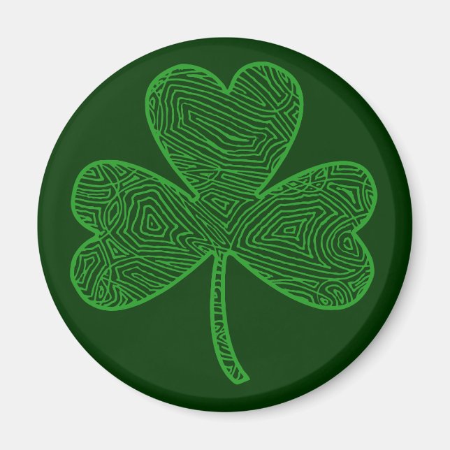 Scribbleprint Shamrock Magnet (Front)