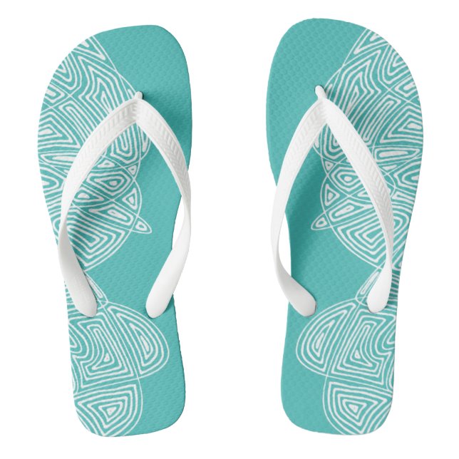 Scribbleprint Waves Thongs (Footbed)