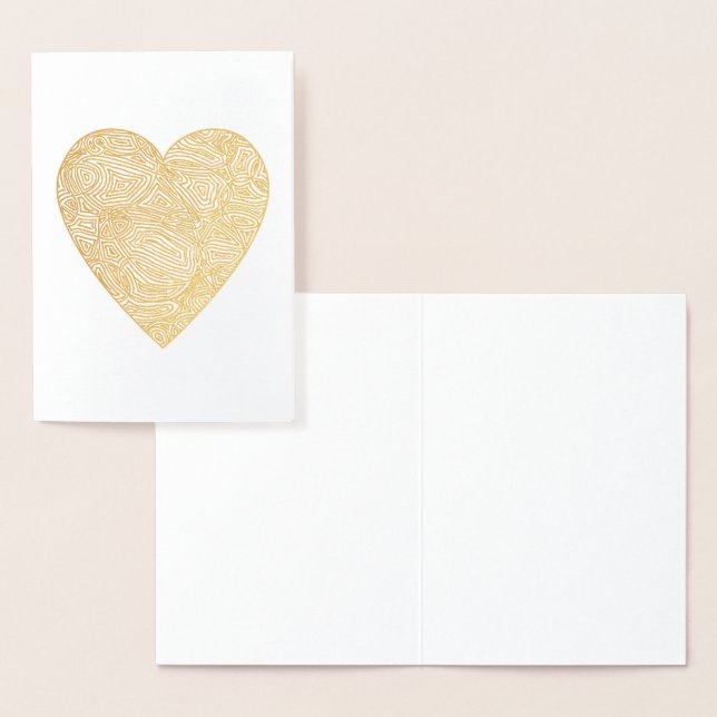 Scribbleprints Heart  Foil Card (Display)