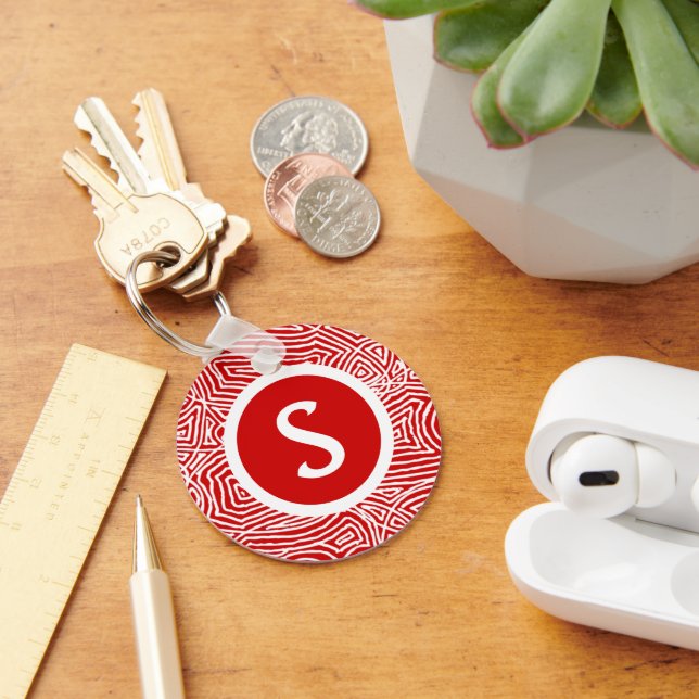 Scribbleprints Initial Key Ring (Desk)
