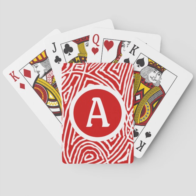 Scribbleprints Initial Playing Cards (Back)