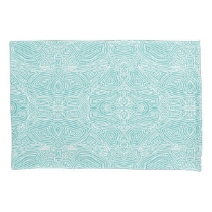 Scribbleprints Teal Pillowcase