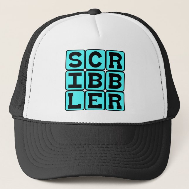 Scribbler, Cartoonist or Artist Trucker Hat (Front)