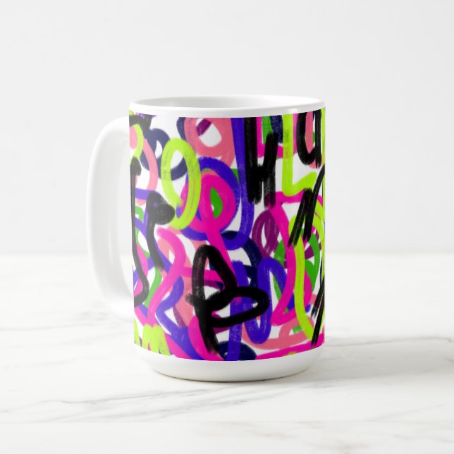 Scribbles in Colours  Coffee Mug (Front Left)