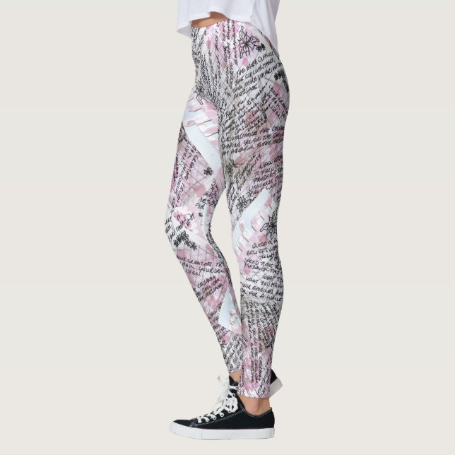 Scribbles on a Notebook Leggings (Left)