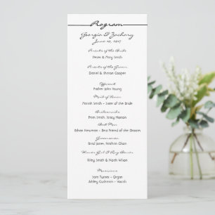 "Scribbles" Wedding Program
