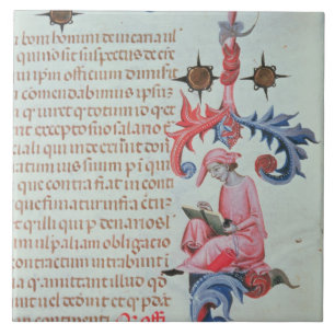 Scribe or chronicler, possibly a self portrait of tile