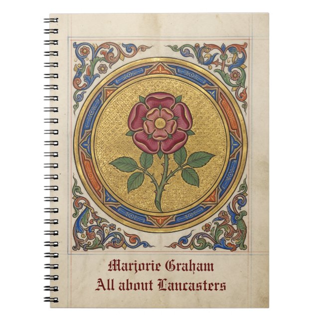 Scribe's Illuminated Rose: A Botanical Manuscript Notebook (Front)