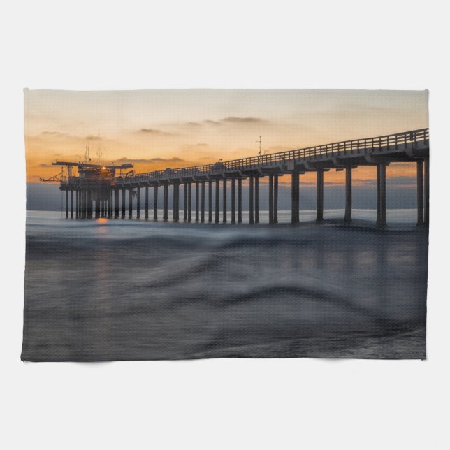Scripps Pier Tea Towel (Horizontal)
