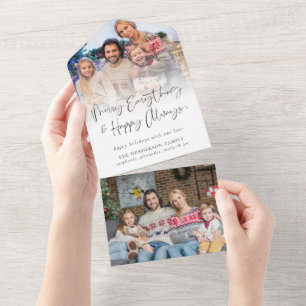 Script 2 photo Recipient Address Christmas card 