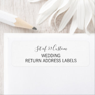 Script 30 x Personalised Wedding Return Address Return Address Label