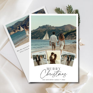 Script 5 Photo Nautical Beach Merry Christmas Holiday Card