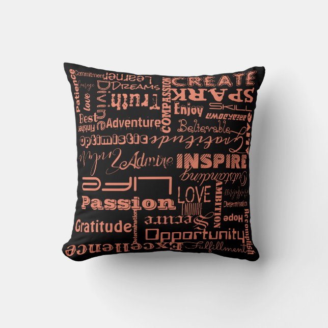  Script Aesthetic Motivational Teen  Cushion (Front)