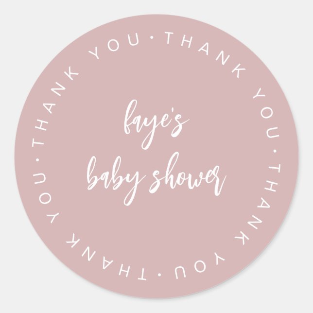 Script Baby Shower Thank you Favour Label F201 (Front)
