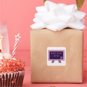 Script - Back to School Success - Congratulations Square Sticker