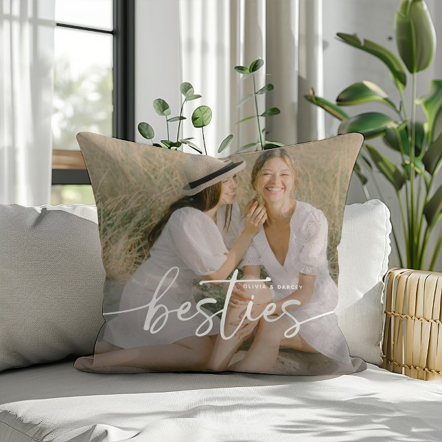 Script Besties 2x Photo Personalised Cushion (Creator Uploaded)