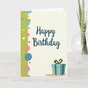 Script Birthday Circles Card