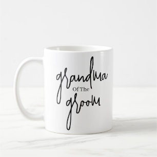 Script Black Grandma of the groom wedding  Coffee Mug