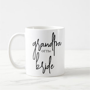 Script Black Grandpa of the bride wedding  Coffee Mug