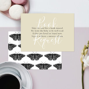 Script Book Request w/Sparkly Black Butterflies Enclosure Card