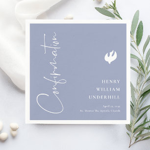 Script Boys Confirmation Napkin